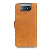 Asus Zenfone 8 Flip Simple Wallet Case - Light Brown