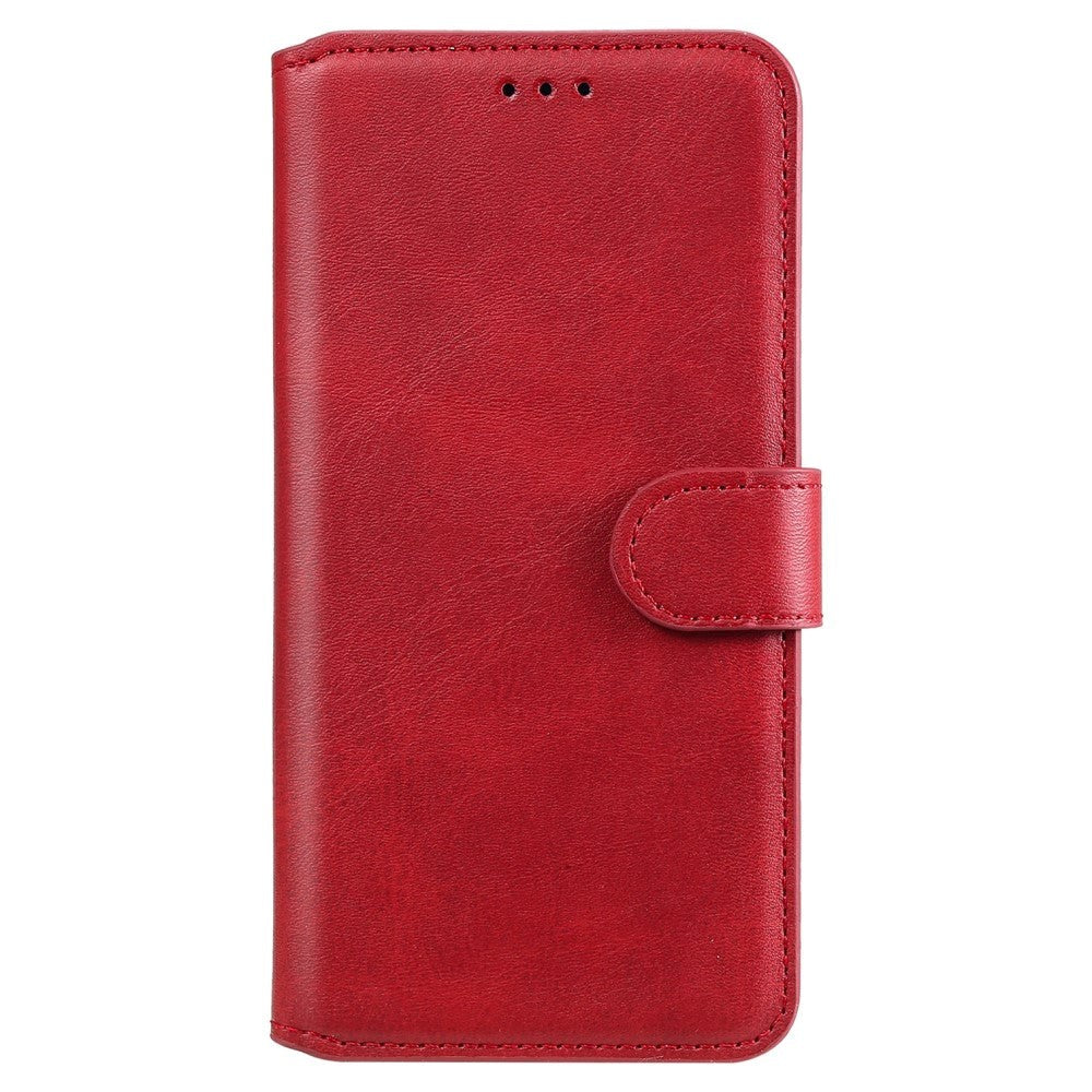 Oppo Reno6 Pro Leather Wallet Case & Magnetic Lock - Red