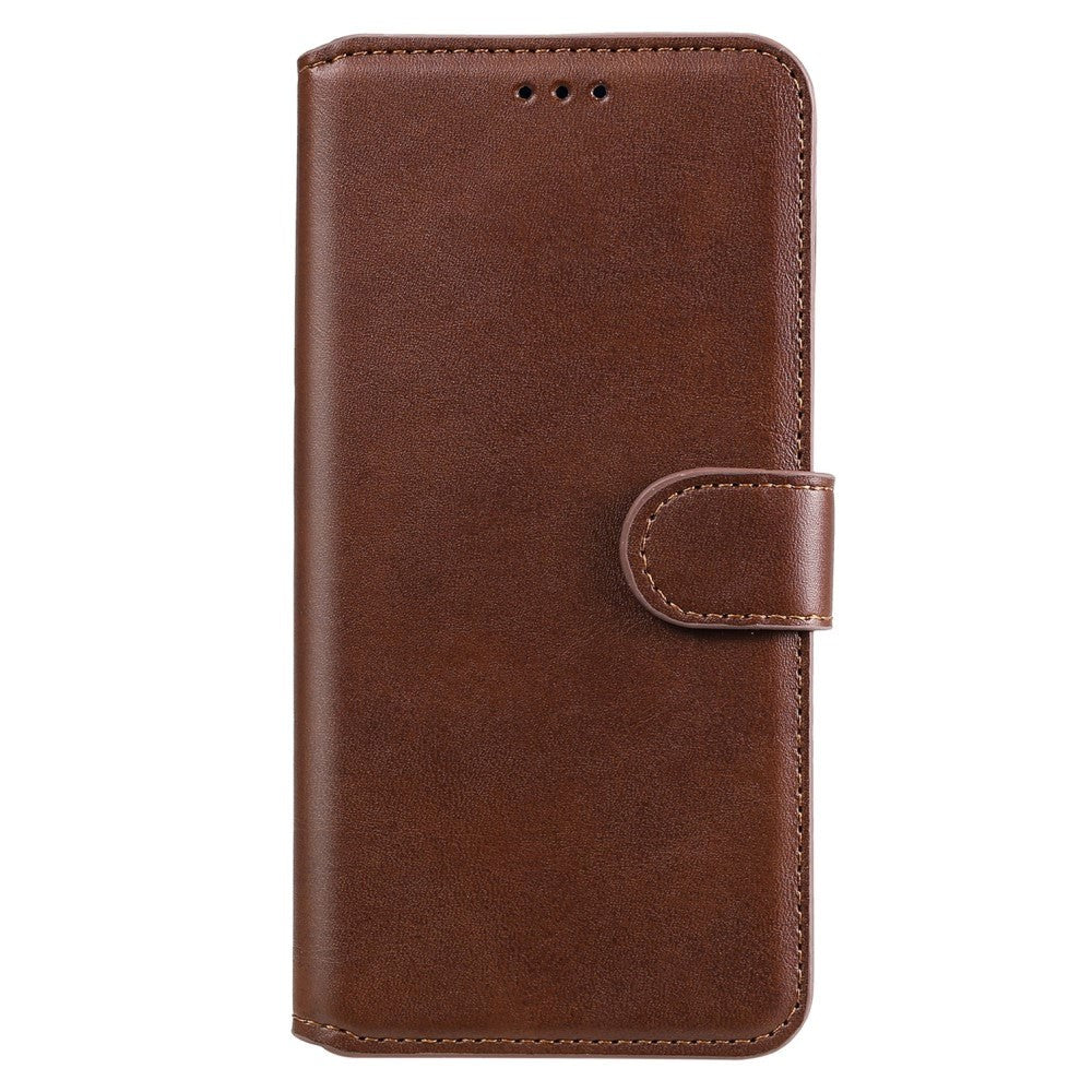 Oppo Reno6 Pro Leather Wallet Case & Magnetic Lock - Brown