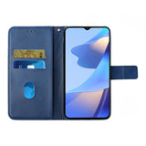 Oppo A16 / A16s / A54s Leather Flip Case w. Wallet & Stand Function - Blue