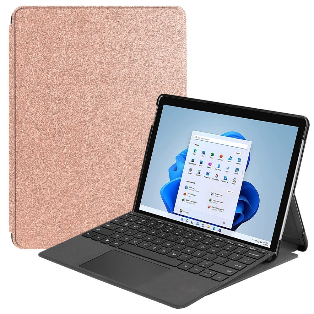 Microsoft Surface Pro 8 Folio Leather Case - Rose Gold