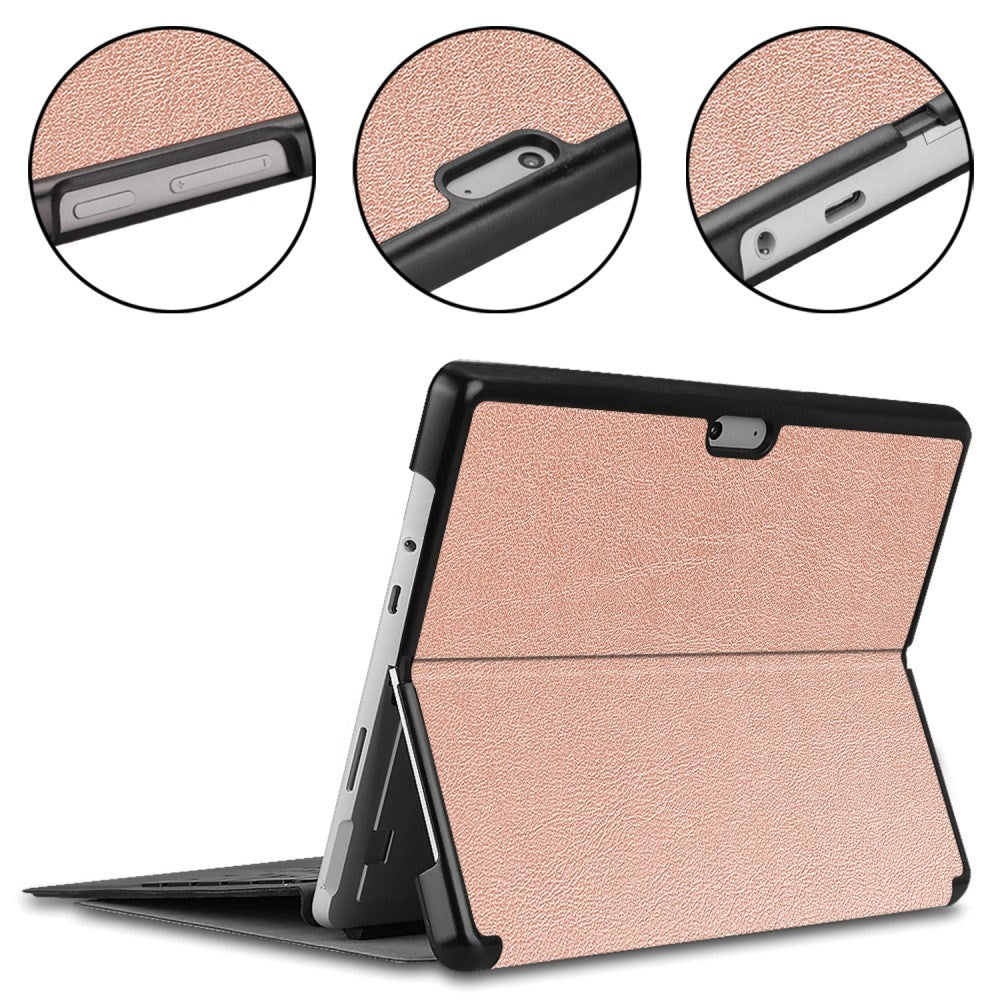 Microsoft Surface Pro 8 Folio Leather Case - Rose Gold