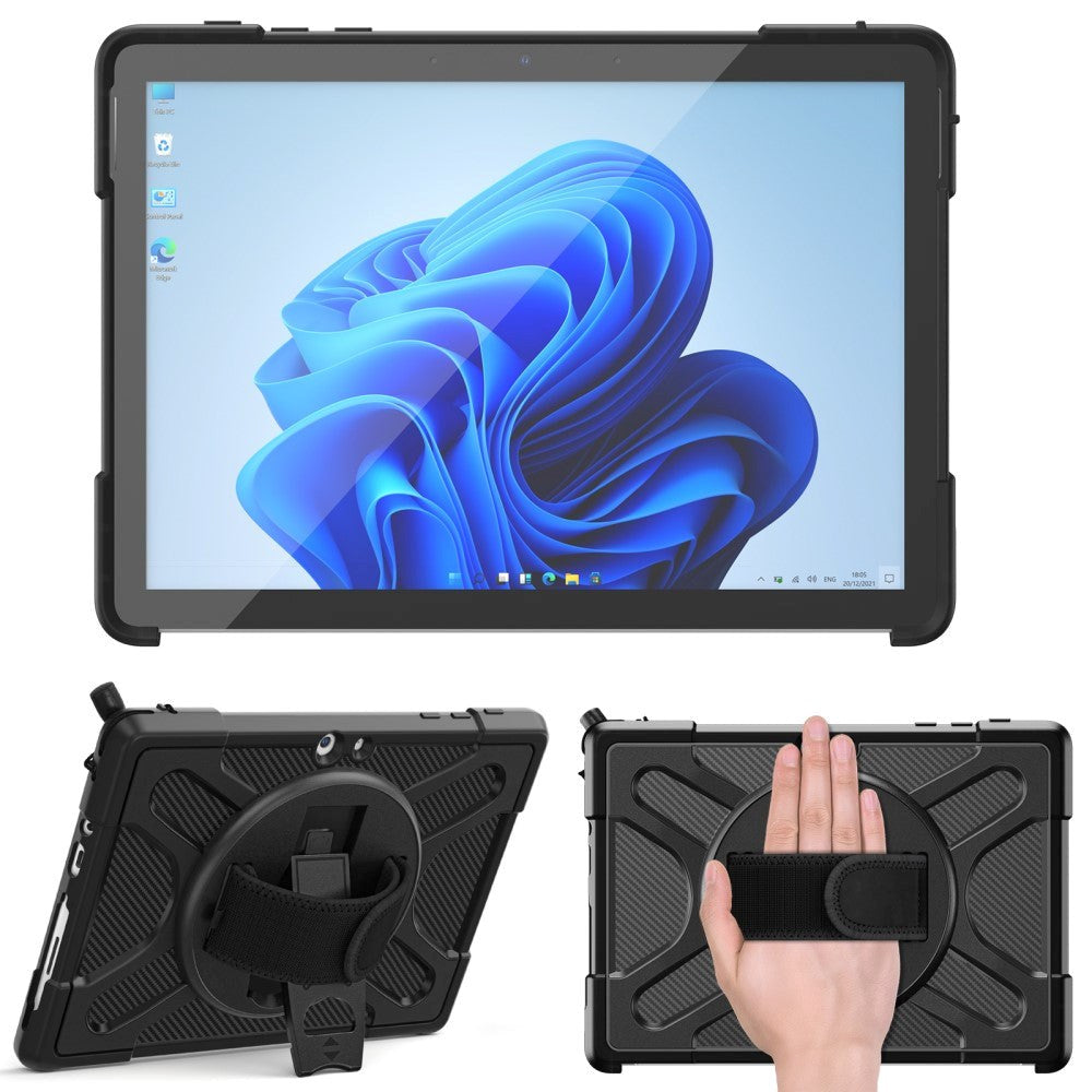 Microsoft Surface Go / Go 2 Hard Case - Kickstand - Hand Holder - Black