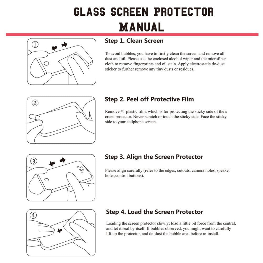 Samsung Galaxy Note 8 HAT PRINCE Tempered Glass Screen Protector (full-size with curves) - White