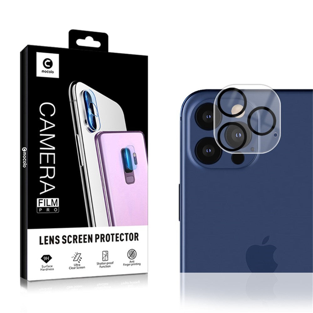 iPhone 12 Pro Max MOCOLO Camera Lens Protective Glass -Transparent / Black