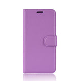 OnePlus 7 Soft Pouch Leather Wallet Case Purple