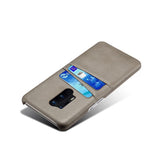 OnePlus 8 Pro Leather Coated Plastic Case with Card Holder - Grey