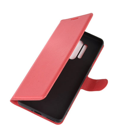 OnePlus 8 Pro Litchi Leather Flip Case w. Wallet - Red