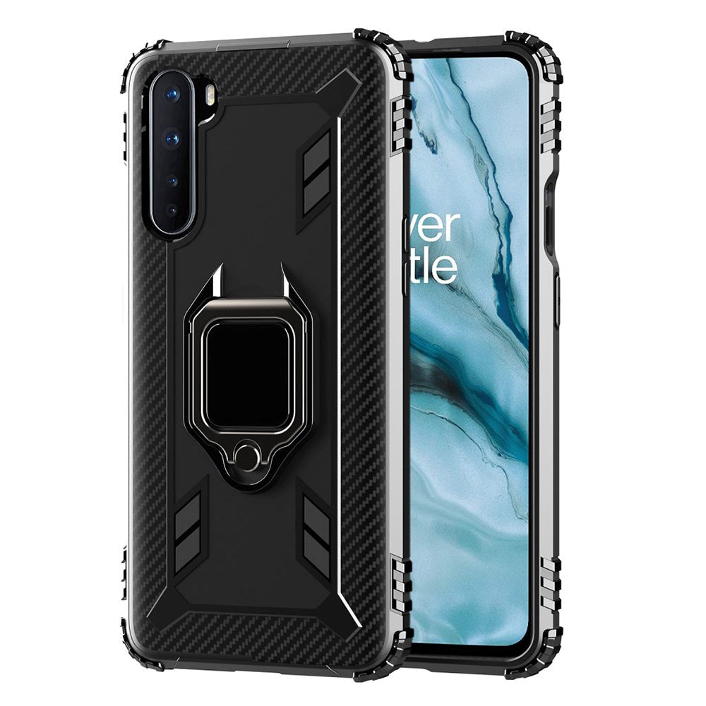 EIDERWOOD OnePlus North Case with Magnetic Ring Kickstand - Black