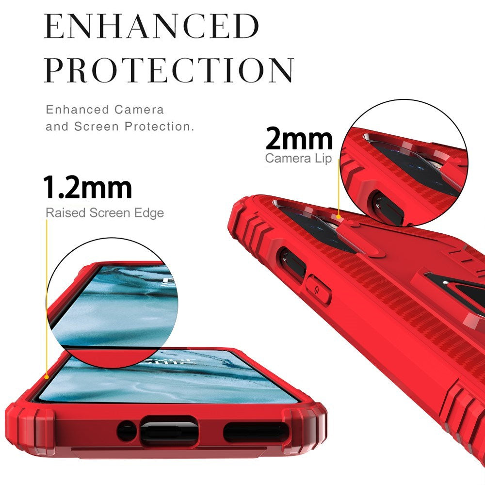 EIDERWOOD OnePlus North Case with Magnetic Ring Kickstand - Red