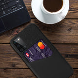 OnePlus 8T Fabric Case w. Leather Card Holder - Black