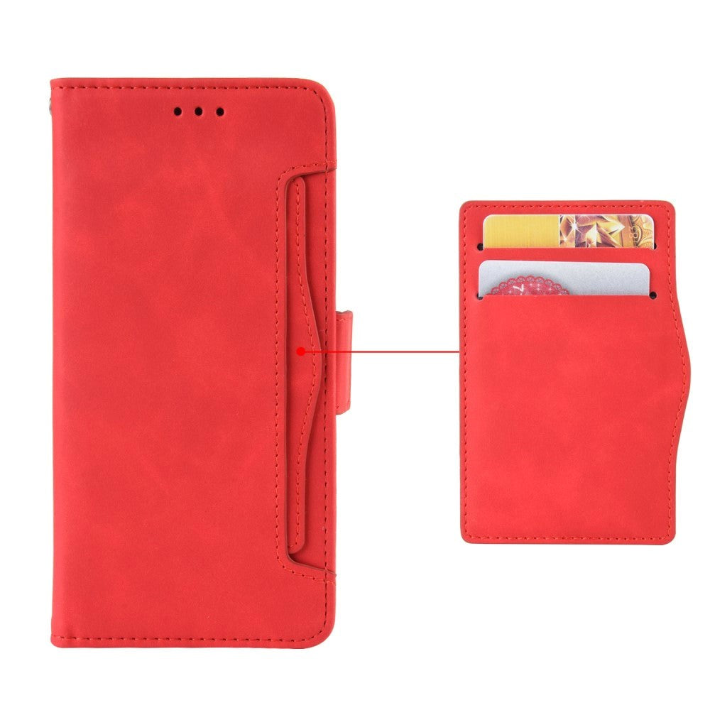 OnePlus 8T Sleek Leather Case w. Large Wallet - Red