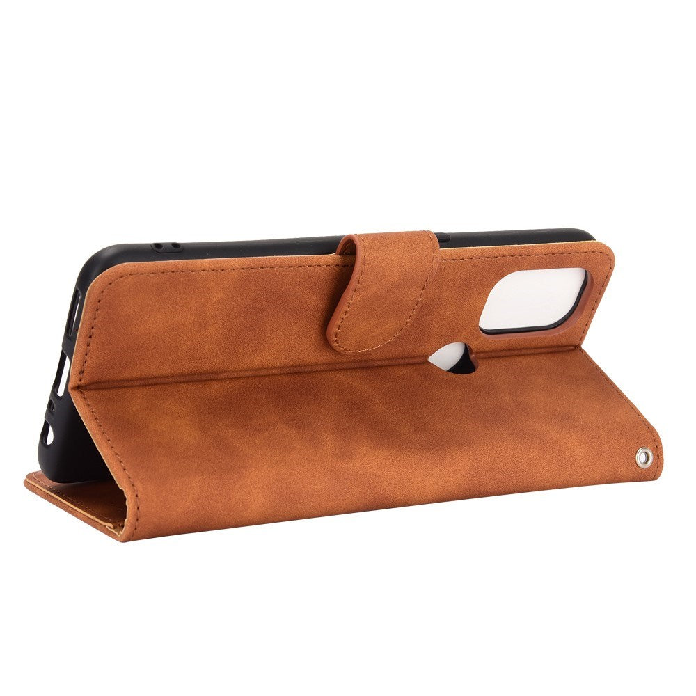 EIDERWOOD OnePlus Nord N10 Faux Leather Flip Case with Cardholder & Stand Function - Brown