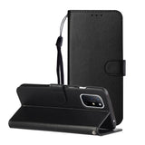 EIDERWOOD OnePlus 8T Faux Leather Case with Strap & Card Holder - Black
