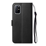 EIDERWOOD OnePlus 8T Faux Leather Case with Strap & Card Holder - Black