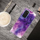 EIDERWOOD OnePlus 9 Pro Flexible Plastic Case with Marble Design - Purple