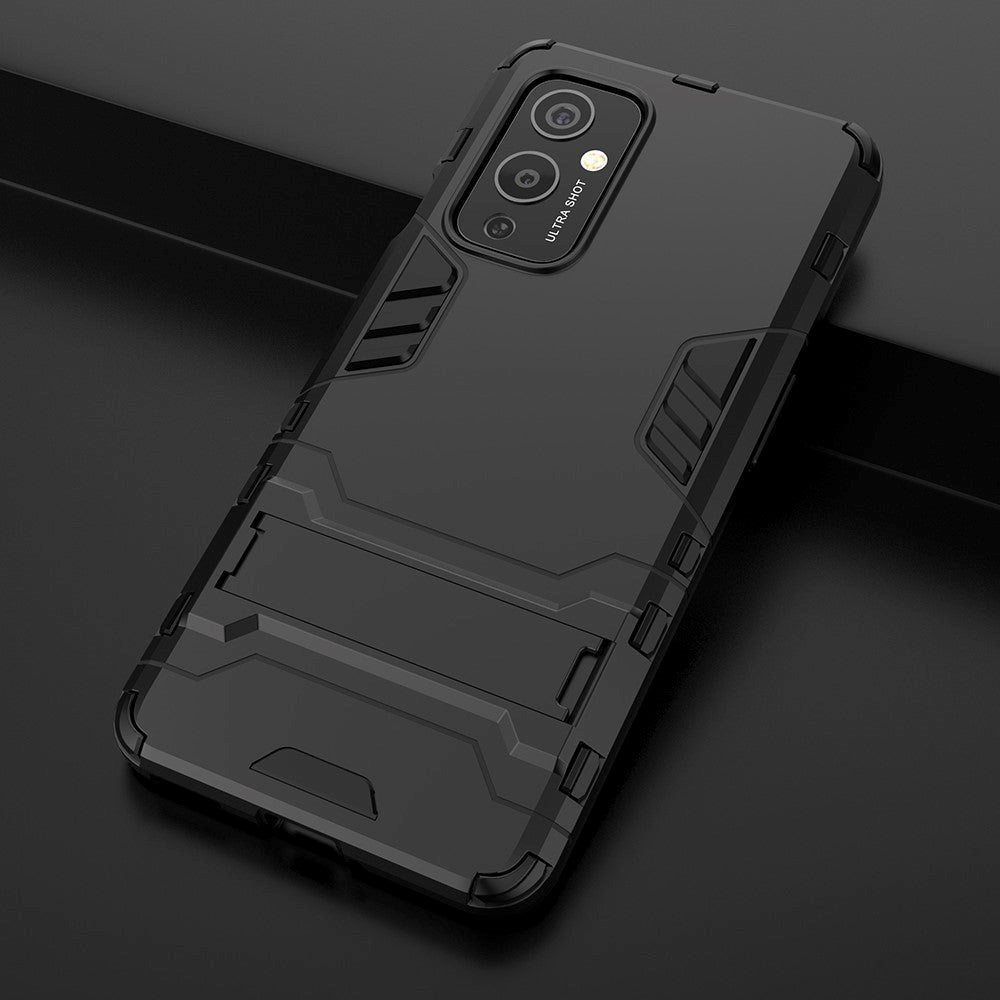 OnePlus 9 Hybrid Tough Case w. Kickstand - Black