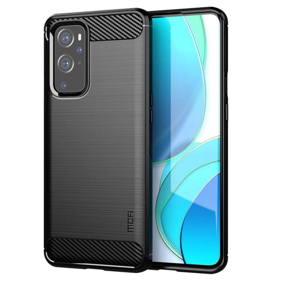 OnePlus 9 Pro Mofi Brushed Carbon Fiber Flexible Plastic Case - Black