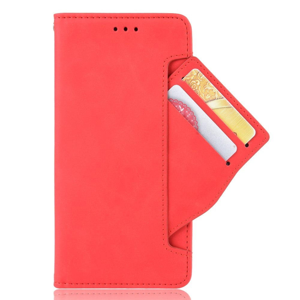 OnePlus 9 Pro Leather Case w. External Card Holder - Red