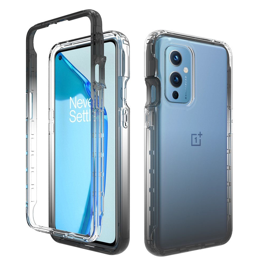 OnePlus 9 Hybrid Plastic Case - Transparent / Black