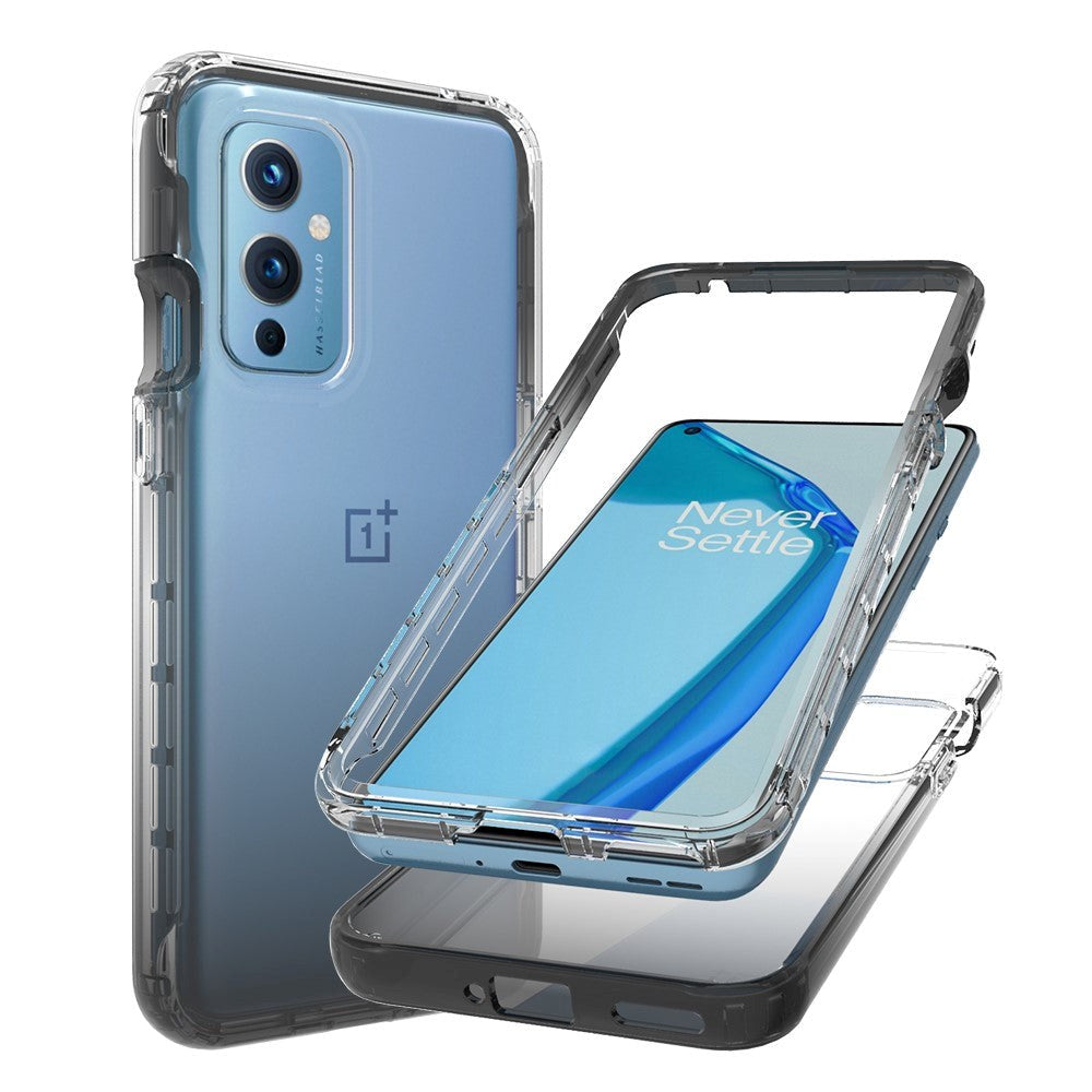 OnePlus 9 Hybrid Plastic Case - Transparent / Black