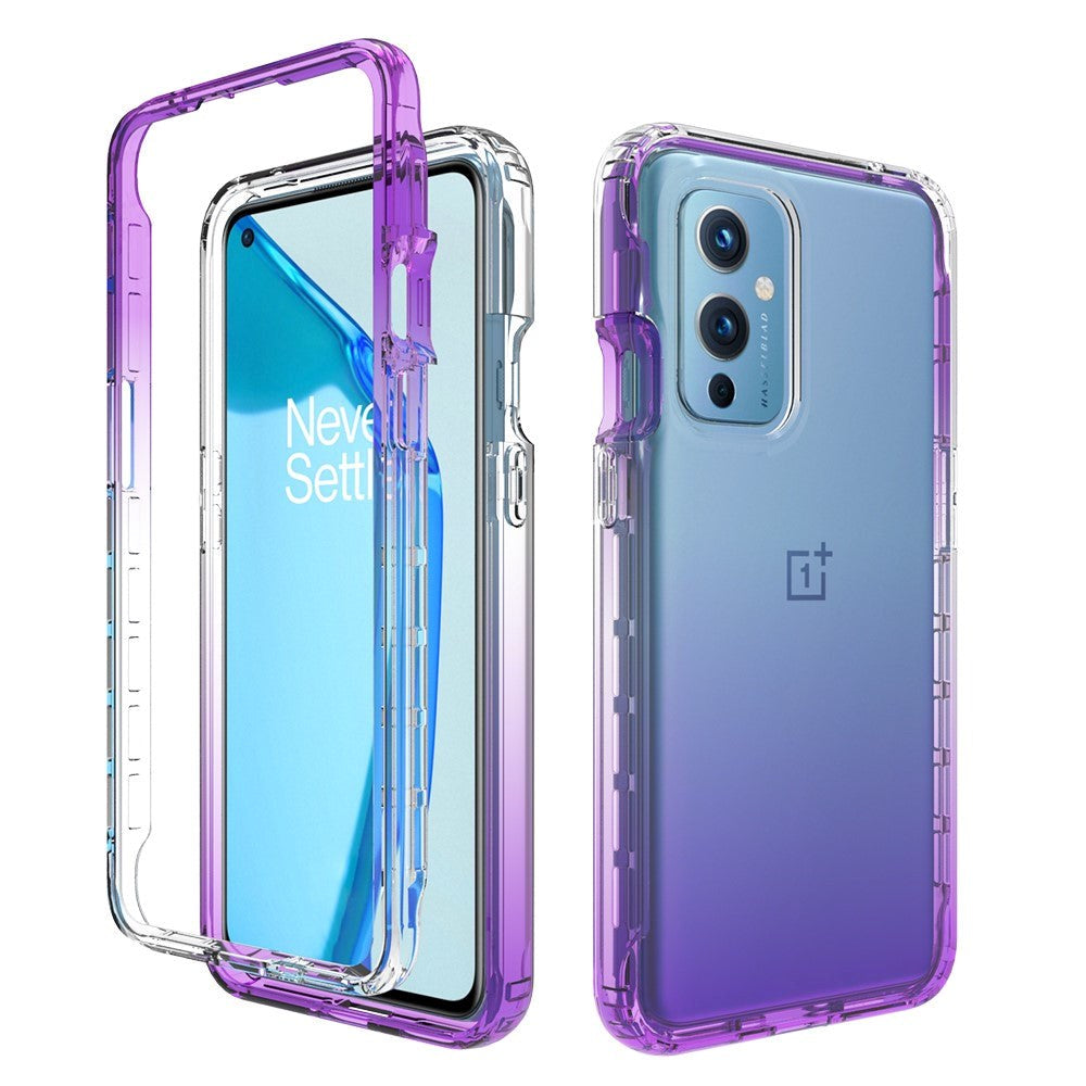 OnePlus 9 Hybrid Plastic Case - Transparent / Purple