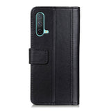 OnePlus North CE (5G) Stich Leather Flip Case w. Stand & Card Holder - Black