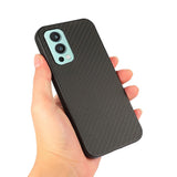 OnePlus North 2 (5G) Carbon Fiber Leather Case - Black