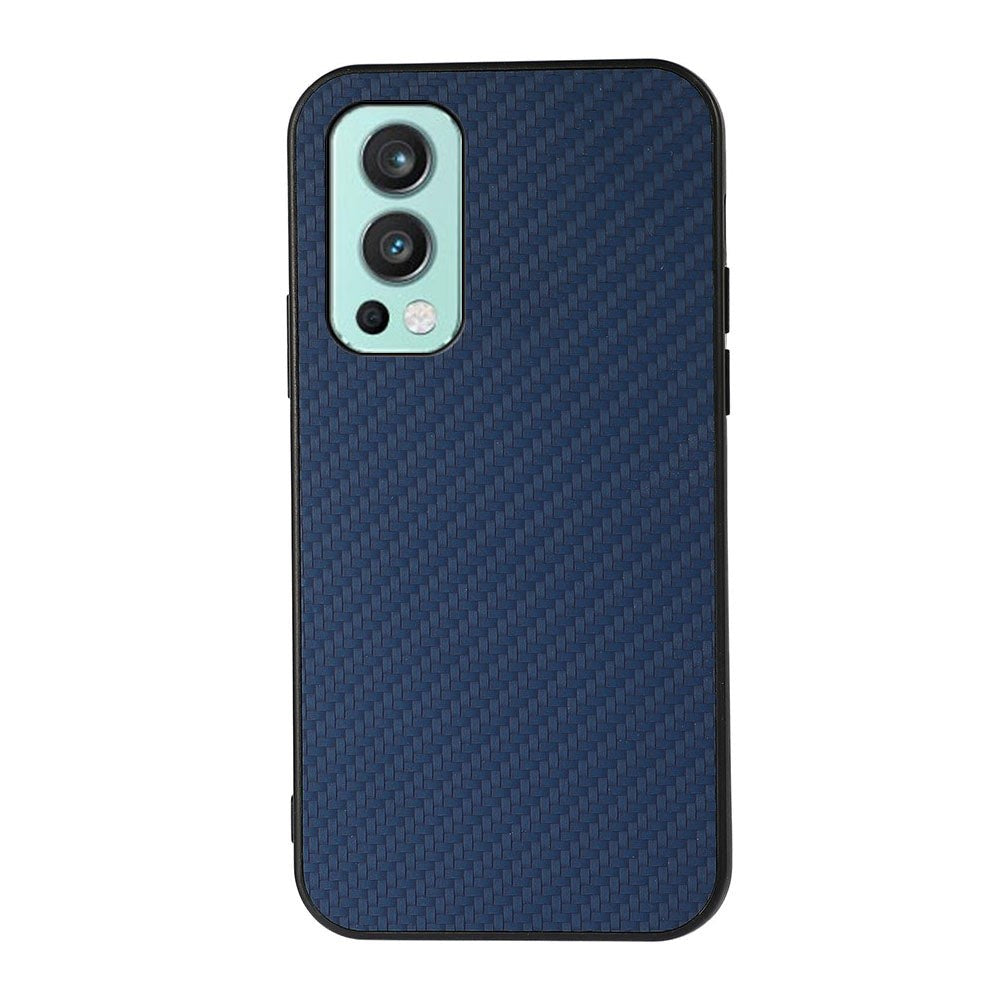 OnePlus North 2 (5G) Carbon Fiber Leather Case - Blue