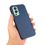 OnePlus North 2 (5G) Carbon Fiber Leather Case - Blue