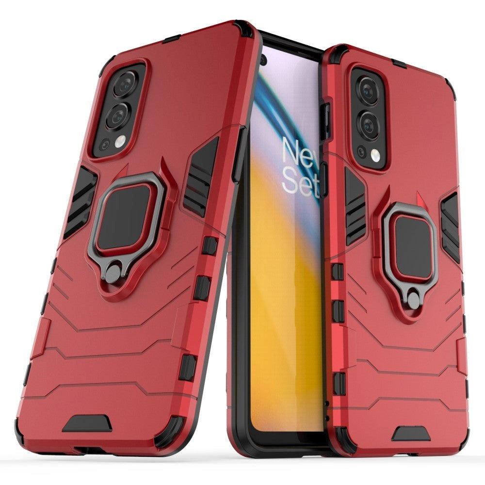 OnePlus North 2 (5G) Tough Case w. Magnetic Kickstand - Red