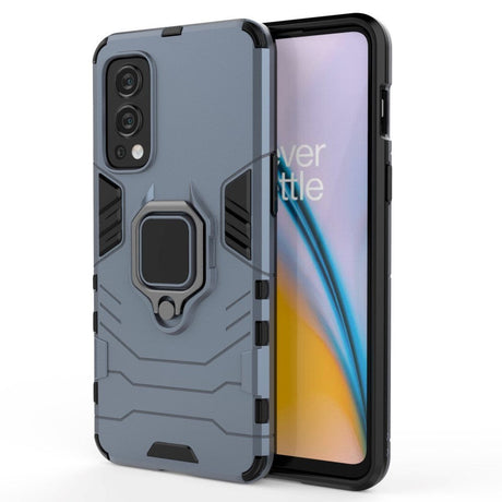 OnePlus North 2 (5G) Tough Case w. Magnetic Kickstand - Dark Blue