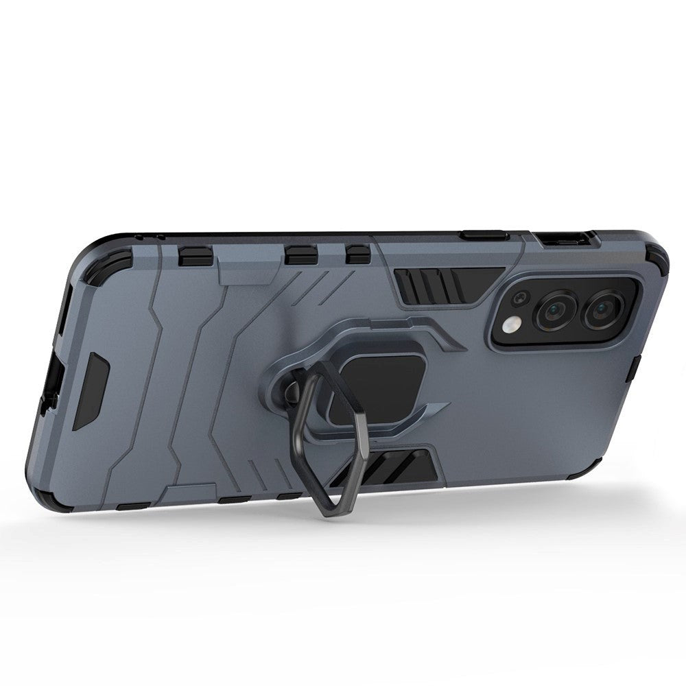 OnePlus North 2 (5G) Tough Case w. Magnetic Kickstand - Dark Blue