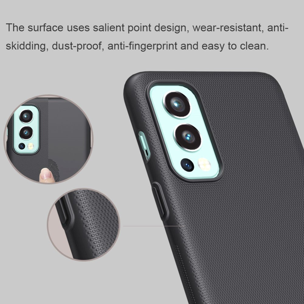 OnePlus North 2 (5G) NILLKIN Frosted Shield Case incl. Stand - Black