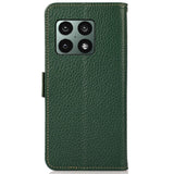 OnePlus 10 Pro KHAZNEH Leather Flip Case - Green