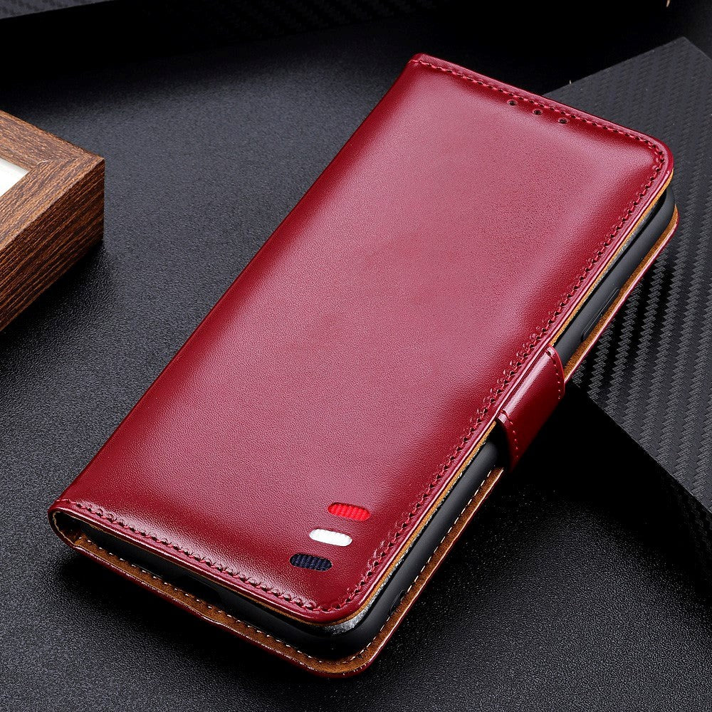 OnePlus 10 Pro Tri-Colour Leather Wallet Case - Red