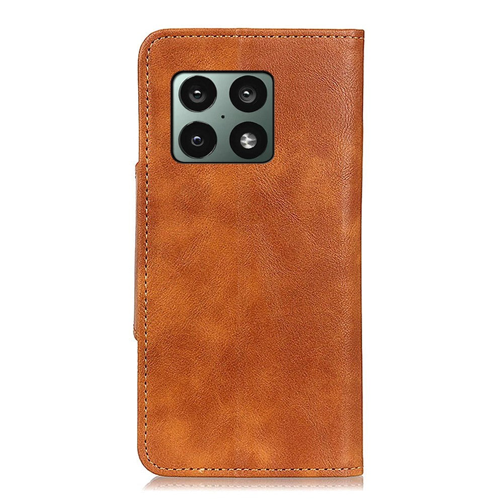 OnePlus 10 Pro Vintage Leather Wallet Case - Brown