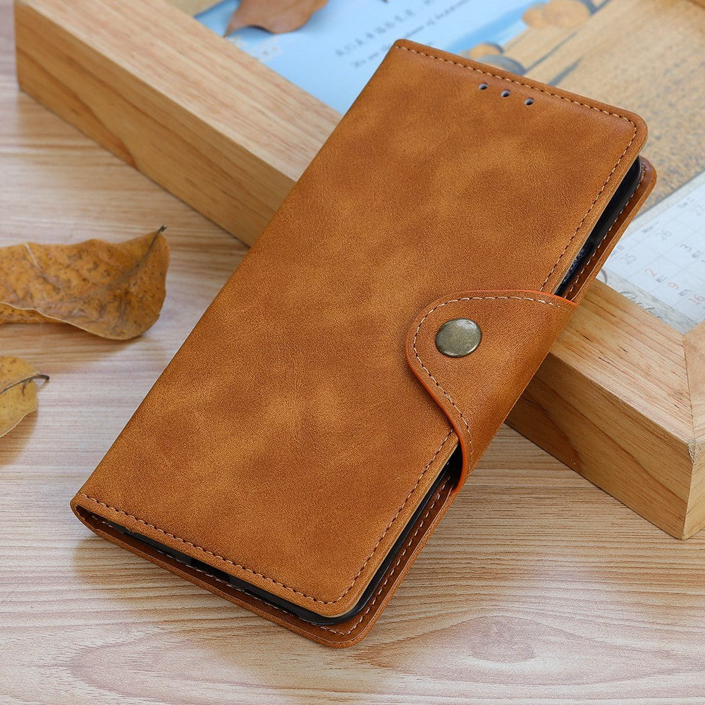 OnePlus 10 Pro Vintage Leather Wallet Case - Brown