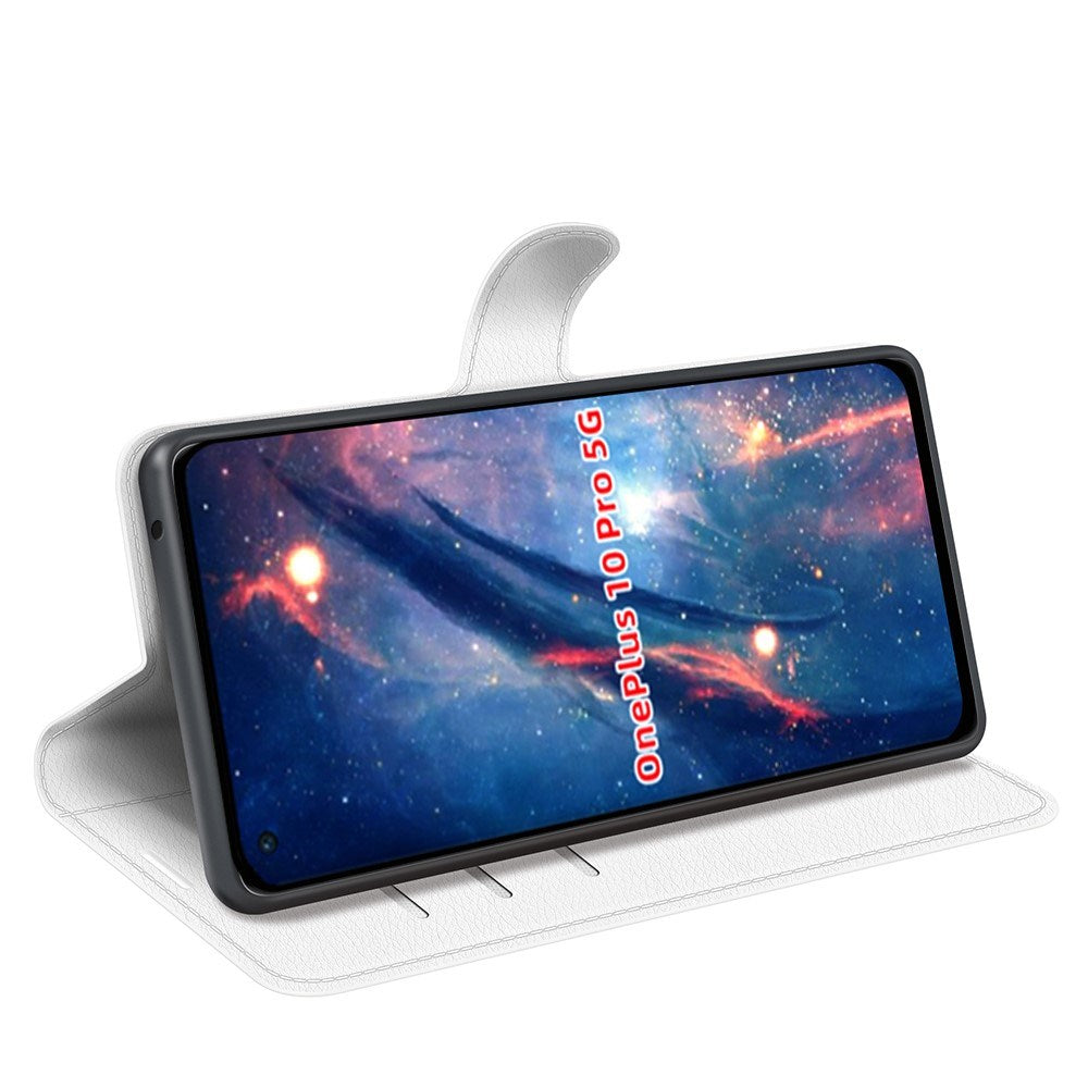 EIDERWOOD OnePlus 10 Pro Faux Leather Flip Case with Cardholder & Stand Function - White
