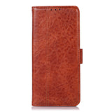 OnePlus Nord 2 (5G) Sleek Leather Flip Case w. Card Holder & Stand - Brown