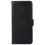 OnePlus Nord CE (5G) Sleek Leather Flip Case w. Card Holder & Stand Function - Black