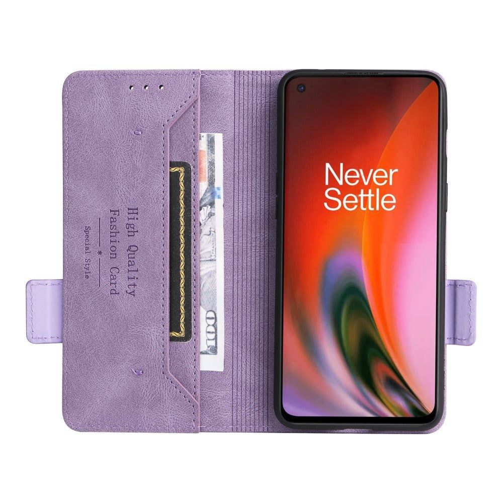 OnePlus Nord 2 (5G) Flip Case w. Stand Function & Purple - Purple