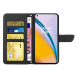 OnePlus Nord 2 (5G) Wallet Case w. Strap - Butterfly Engraving - Black