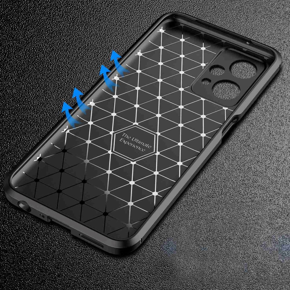 OnePlus Nord CE 2 Lite (5G) Carbon Fiber Flexible Plastic Back Case - Blue