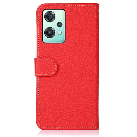 OnePlus Nord CE 2 Lite (5G) KHAZNEH Genuine Leather Flip Case - Red