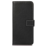 OnePlus Nord CE 2 Lite (5G) Litchi Leather Flip Wallet Case - Black