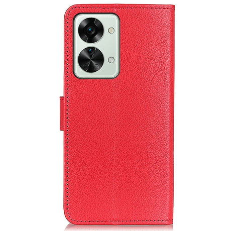 OnePlus Nord 2T (5G) Flip Case with Wallet - Red