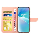 OnePlus Nord 2T (5G) Wallet Case w. Strap - Butterfly Engraving - Pink