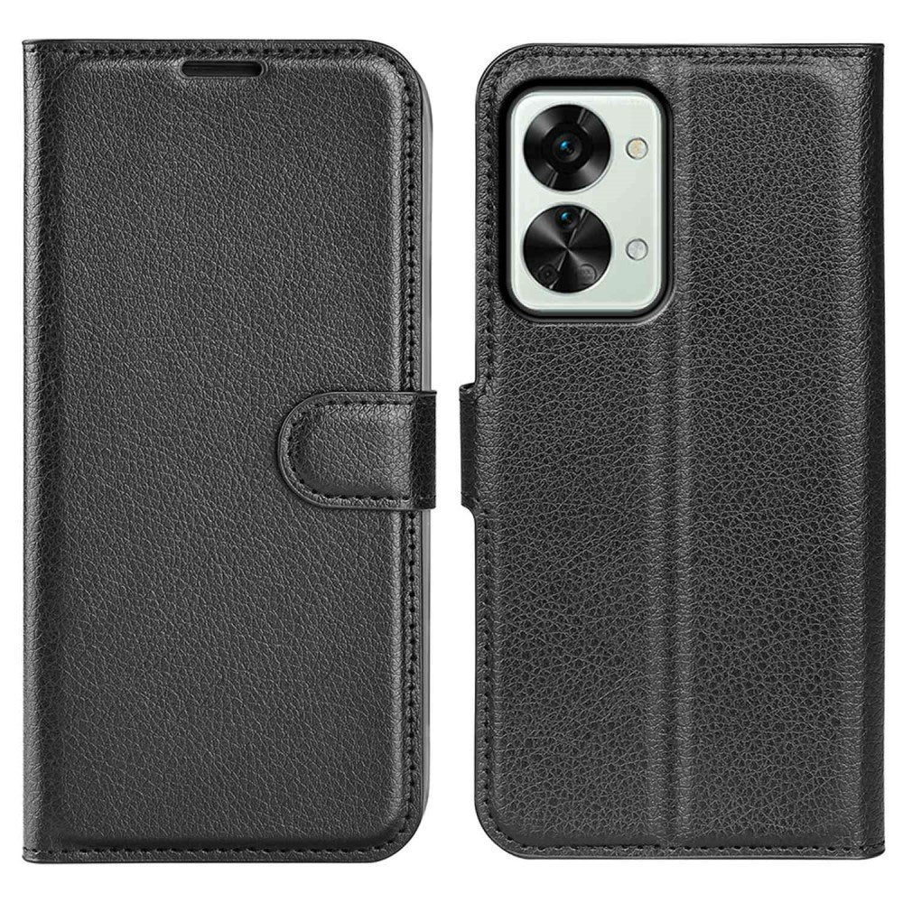 EIDERWOOD OnePlus Nord 2T (5G) Faux Leather Flip Case with Cardholder & Stand Function - Black