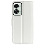EIDERWOOD OnePlus Nord 2T (5G) Faux Leather Flip Case with Cardholder & Stand Function - White